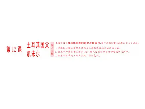 第12课土耳其国父凯末尔优选PPT课件