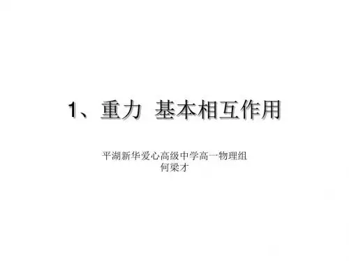 高一物理基本相互作用
