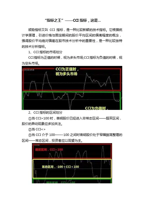 “指标之王”——CCI指标，这是...