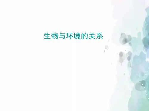 苏教版生物-七年级上册七年级第一单元第一章第二节生物与环境的关系课件