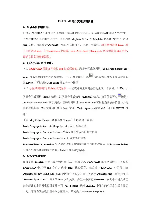 TRANCAD预测步骤