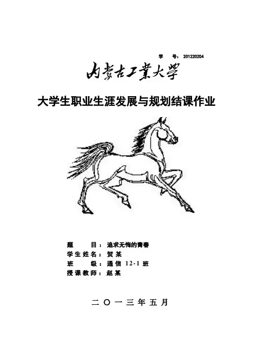 职业生涯规划结课作业