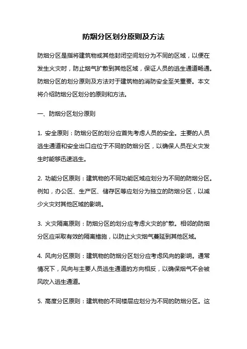 防烟分区划分原则及方法