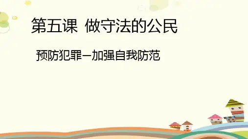 初中道德与法治教材解读人教八年级上册遵守社会规则《加强自我防范》PPT