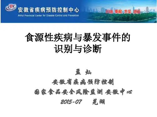 孟灿食源性疾病及暴发事件的识别与诊断PPT课件