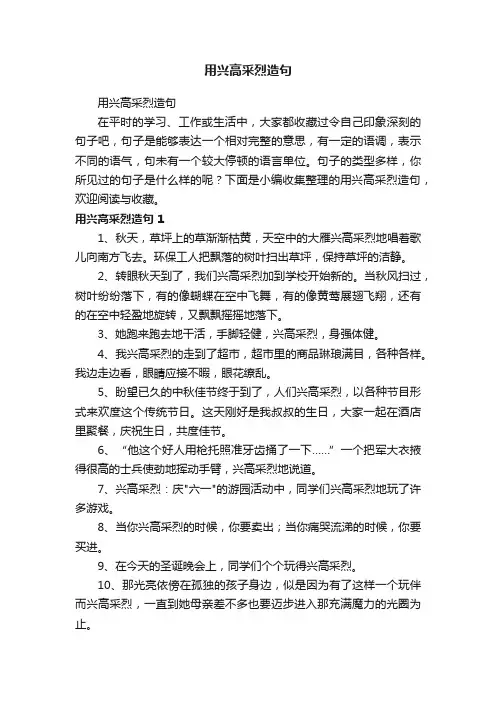 用兴高采烈造句