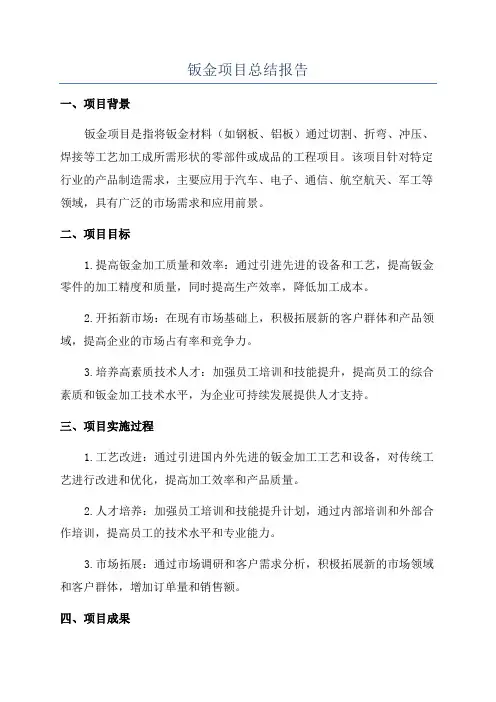 钣金项目总结报告