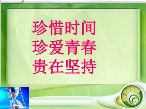 珍惜时间主题班会 PPT课件