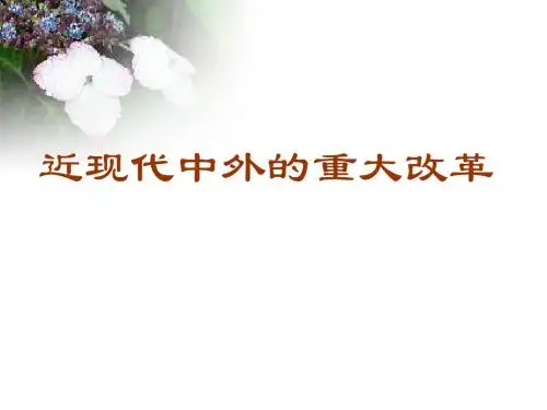 中考历史--近现代中外重大改革【精】