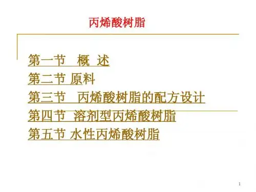 丙烯酸树脂课件
