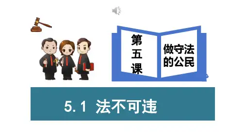 5.1 法不可违 课件-2024-2025学年统编版道德与法治八年级上册 (1)