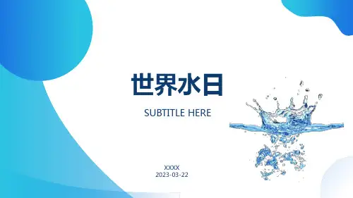 世界水日PPT模板