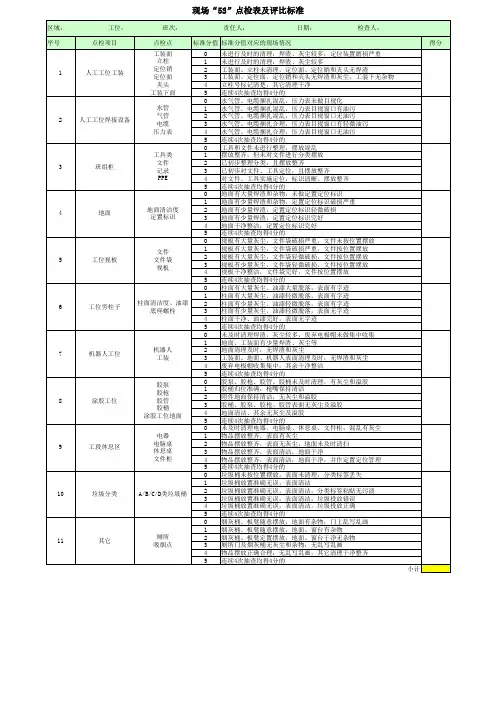 5S点检记录表