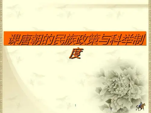 唐朝的民族政策与科举制度PPT课件 中华书局版