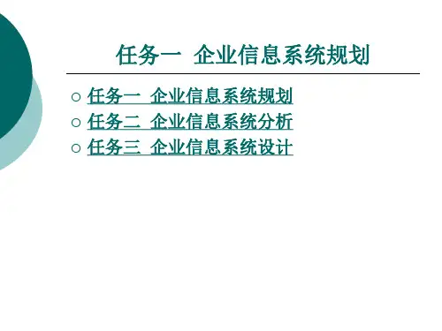 企业信息系统规划