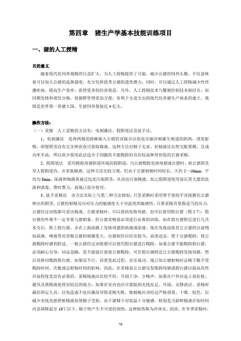 畜牧专业本科专业技能训练(猪生产技能)