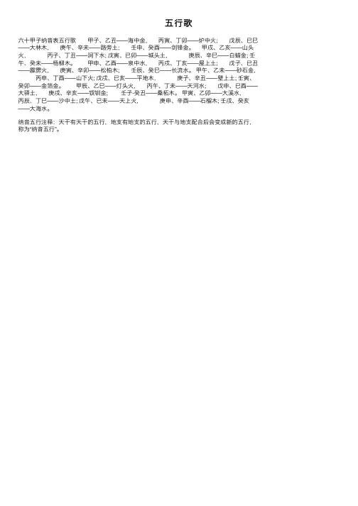 五行歌——精选推荐