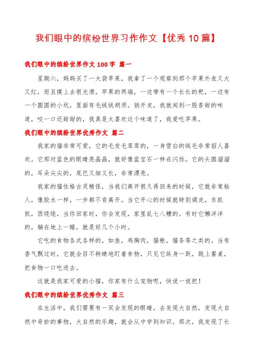 我们眼中的缤纷世界习作作文【优秀10篇】