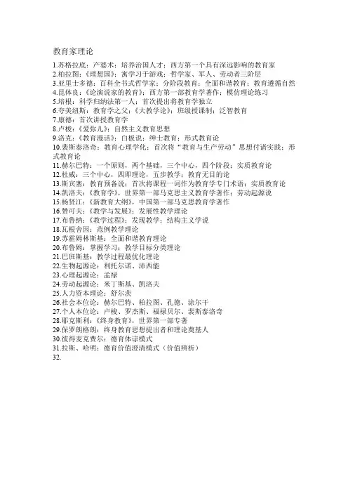 教育学家理论