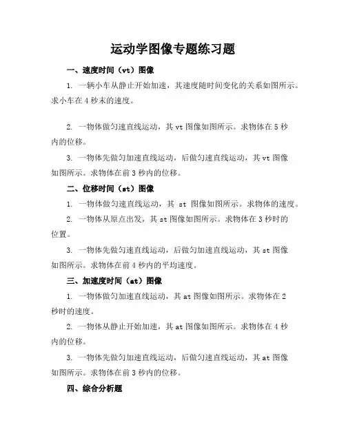运动学图像专题练习题