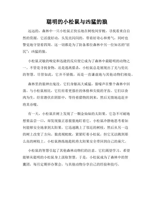 聪明的小松鼠与凶猛的狼