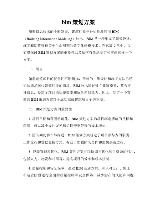 bim策划方案