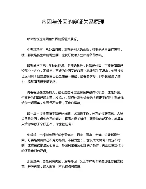 内因与外因的辩证关系原理