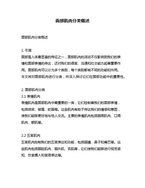 面部肌肉分类概述