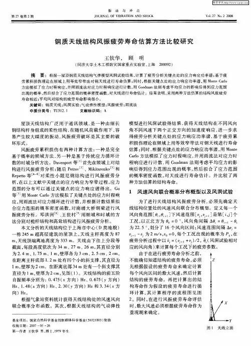 钢质天线结构风振疲劳寿命估算方法比较研究