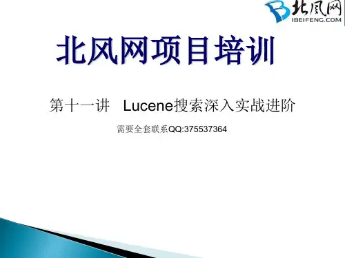 第十一讲-Lucene搜索深入实战进阶