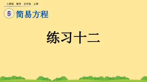 (2023秋)人教版五年级数学上册《 练习十二》PPT课件