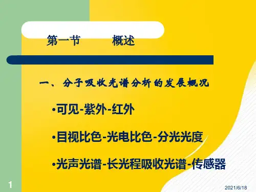 紫外—可见分光光度法优秀PPT资料