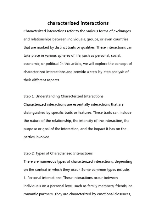 characterized interactions