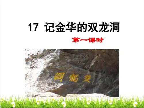2023春统编版四年级语文下册第五单元第17课《记金华的双龙洞》课件