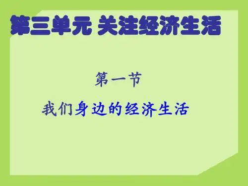 《我们身边的经济生活》ppt课件