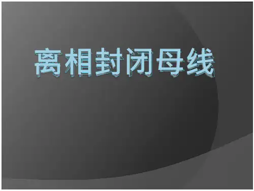 离相封闭母线的结构特点等基本介绍 