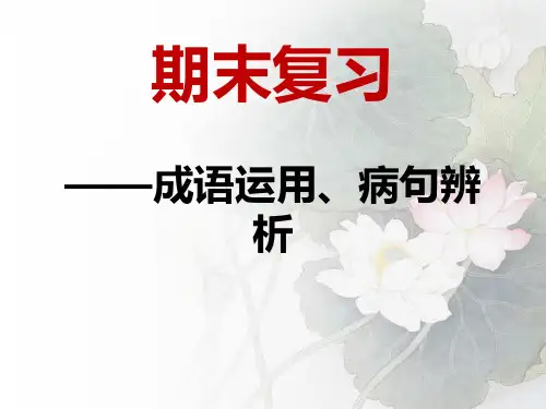 期末复习(成语、病句)