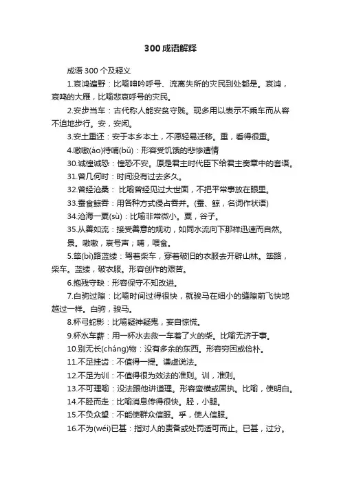 300成语解释