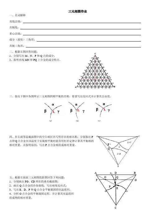 材基B三元相图作业