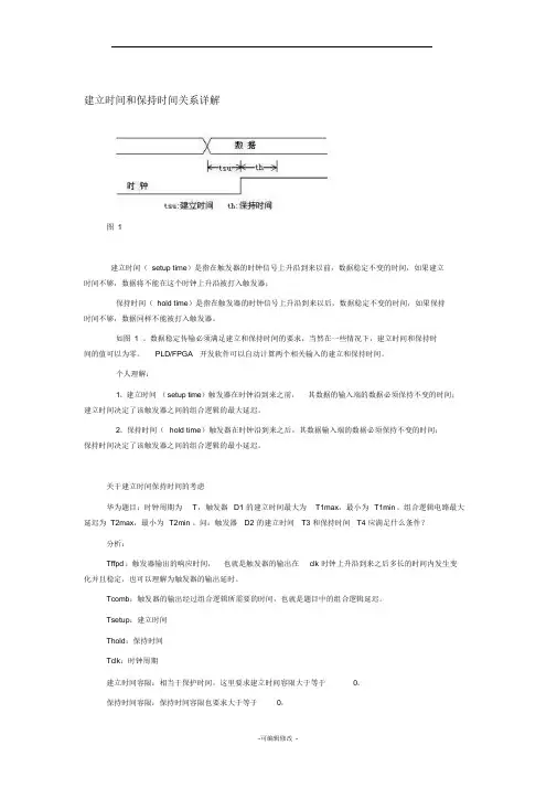 建立时间和保持时间关系详解