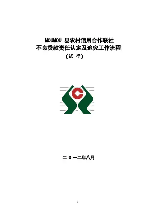 不良贷款责任认定追究操作规程