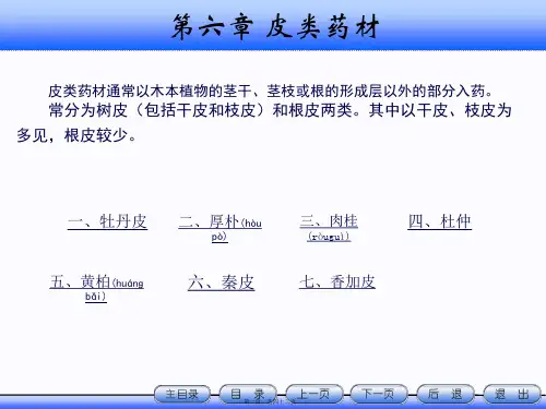 医学专题：皮类药材详解