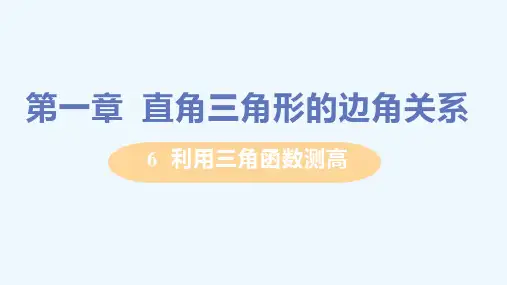6  利用三角函数测高