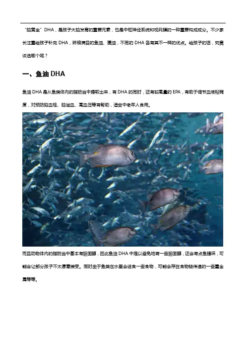 DHA软糖告诉你,鱼油和藻油哪个好？