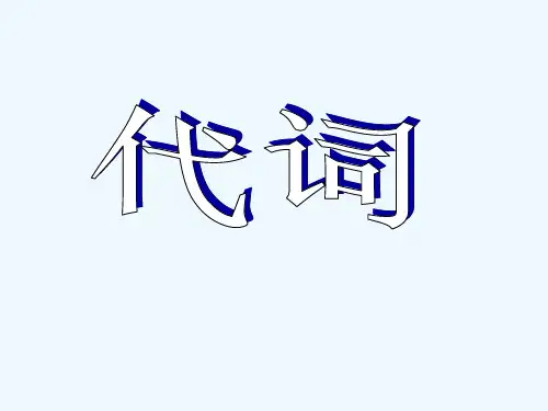 中考英语考点专题之代词