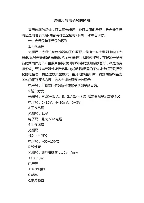 光栅尺与电子尺的区别
