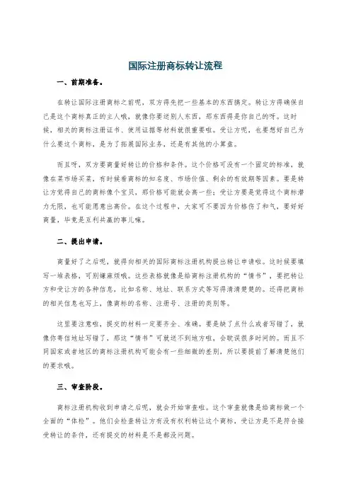 国际注册商标转让流程