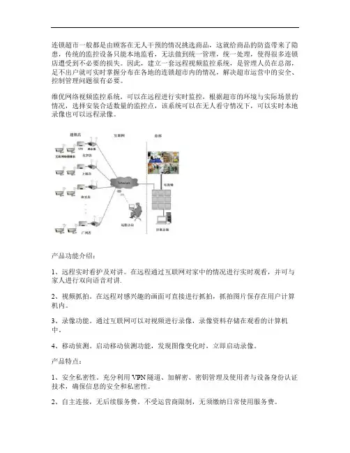 维优连锁超市远程视频监控解决方案讲解