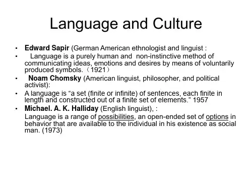 语言与文化language and culture