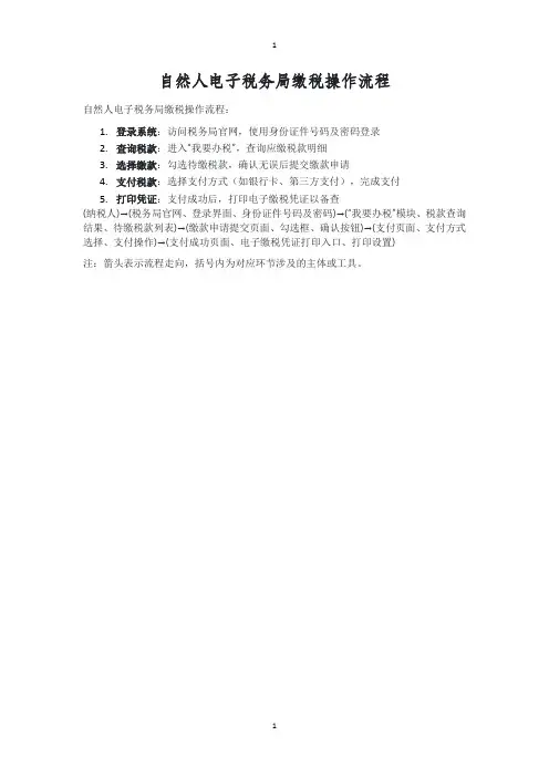 自然人电子税务局缴税操作流程